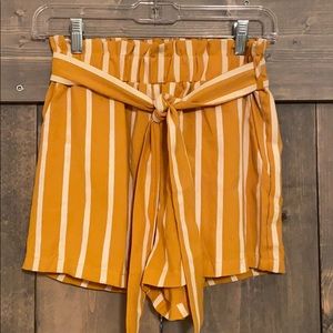 NWOT mustard yellow high waisted shorts